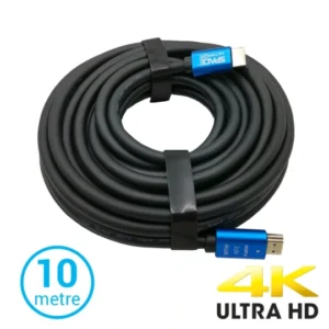 Câble HDMI 4K 10 m pour transmission HD longue distance.