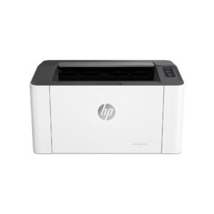Imprimante HP 107A laser noir et blanc pour impressions claires et efficaces.