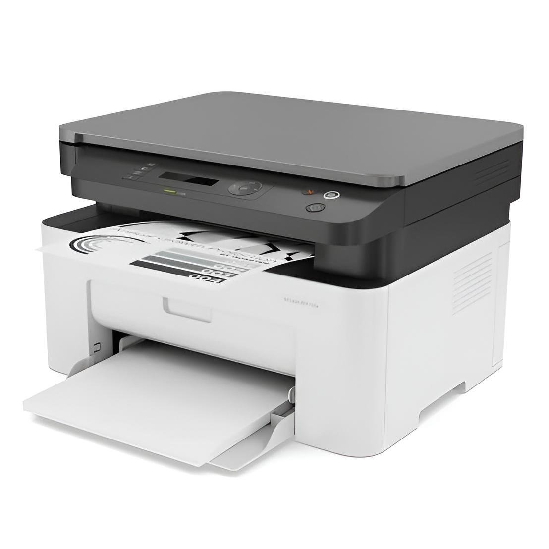 Imprimante HP MFP 135a pour impression, copie et scan noir et blanc efficaces.