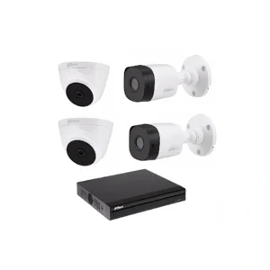 Kit de 4 caméras de surveillance pour couverture sécurisée complète.