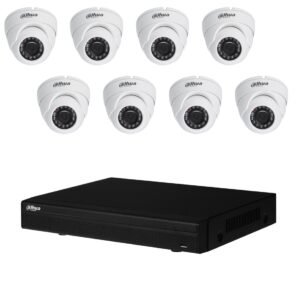 Kit de 8 caméras de surveillance pour protection étendue.