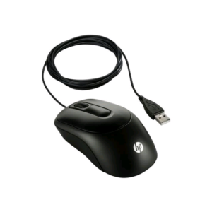Souris HP filaire USB pour navigation précise et confortable.