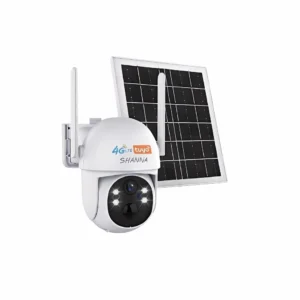 Caméra solaire T64-4G pour sécurité extérieure autonome et connectée.
