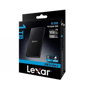SSD externe Lexar 1TB portable pour stockage rapide de données.