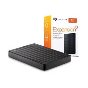 Disque dur externe Seagate 2TB portable pour stockage et sauvegarde de données.