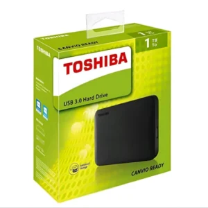 Disque dur externe Toshiba 1TB portable pour sauvegarder fichiers, photos et vidéos