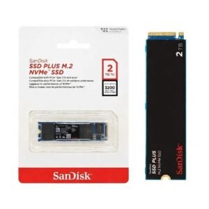 SSD interne SanDisk 2TB utilisé pour augmenter la capacité et la vitesse d’un ordinateur.
